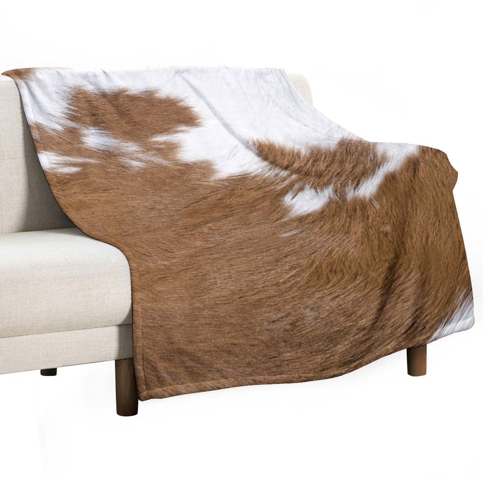 Cow Hide Brown & White Throw B - Anime Cosplay Idea ulasan dan harga